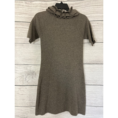 HOSS Intropia Ruffle Neck Cashmere Short Sleeve Dress Size XS