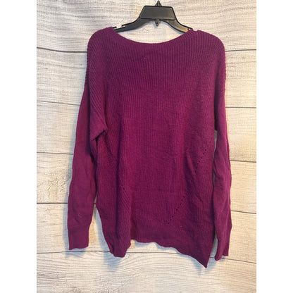 Halogen Purple Knit with details Sweater Size M