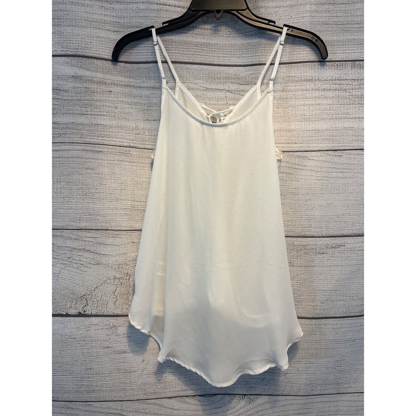 Staccato White Lace Up Flowy Tank Top Size S