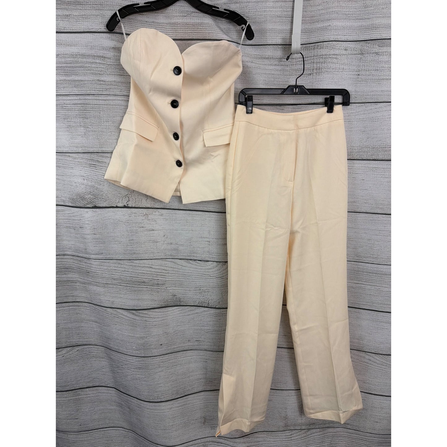 NWT Commense Solid Tube Top With Wide Leg Pants Set Size S
