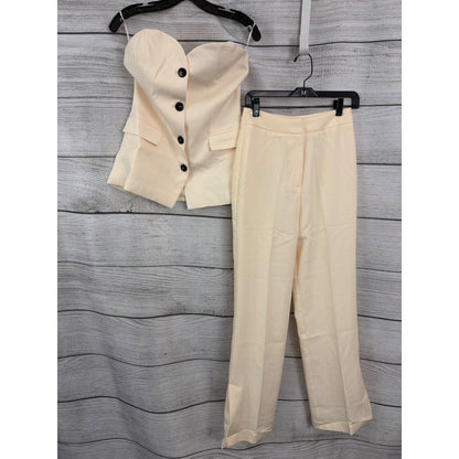 NWT Commense Solid Tube Top With Wide Leg Pants Set Size S