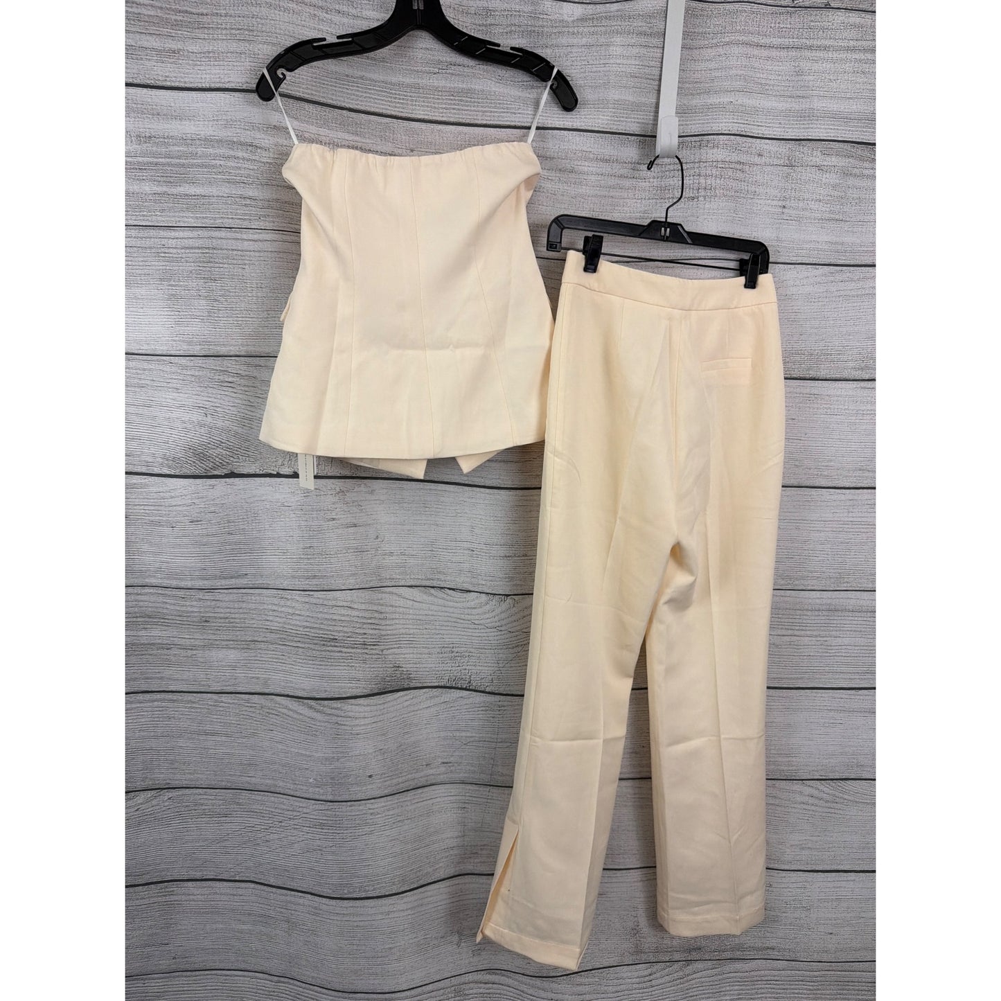 NWT Commense Solid Tube Top With Wide Leg Pants Set Size S