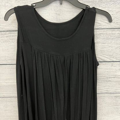 Savi Mom Black Sleeveless Pleated Midi Dress Size M