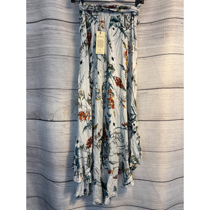 NWT Elan Printed Ruffle Botanical Floral Wrap Skirt Size S
