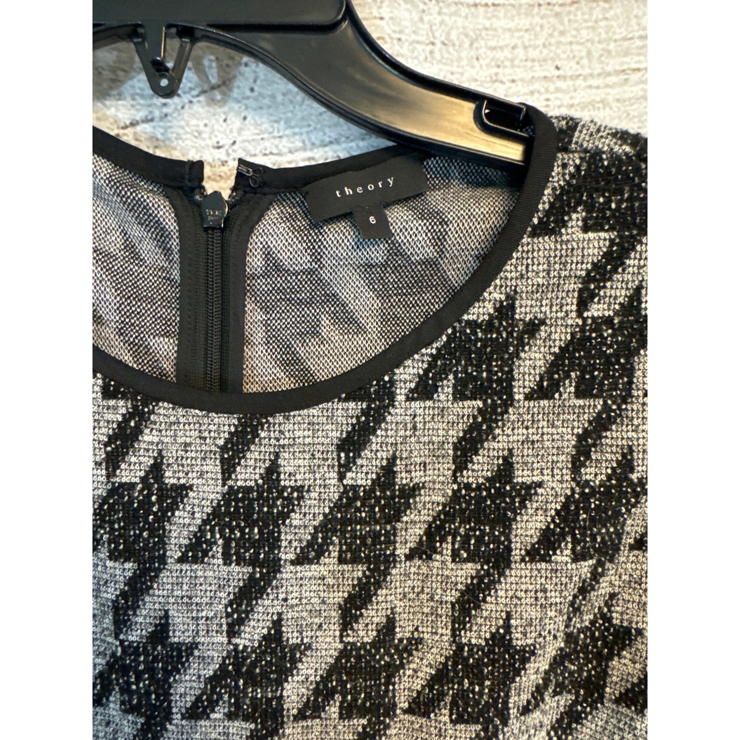 Theory Nikay Dress Porter Check Houndstooth Dogtooth Size 6