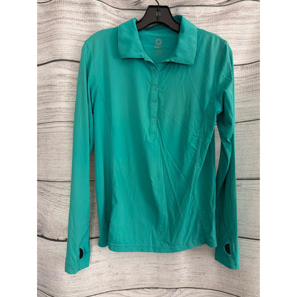 BloqUV Teal Long Sleeve Collared Polo Shirt Size M
