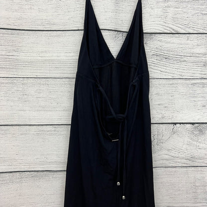A. Che Black Sleeveless V-Neck Mini Dress With Tie-Back Straps, Size Large