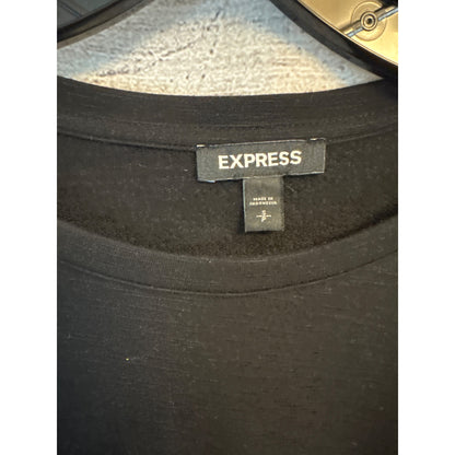 Express Black Ruched Drawstring Waist Dress Size S