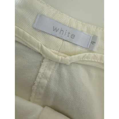 White Denim Mini Skirt With Pleats Size 4