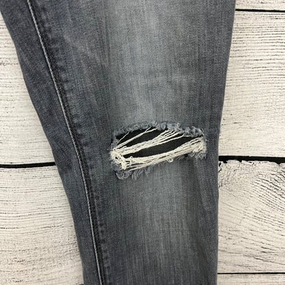 DL1961 Rocco Skinny Fit Gray Distressed Jeans, Size 31