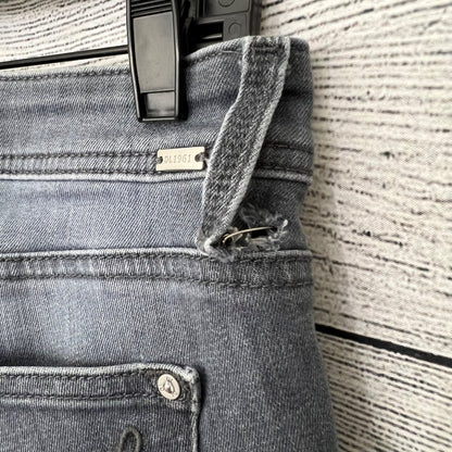 DL1961 Rocco Skinny Fit Gray Distressed Jeans, Size 31