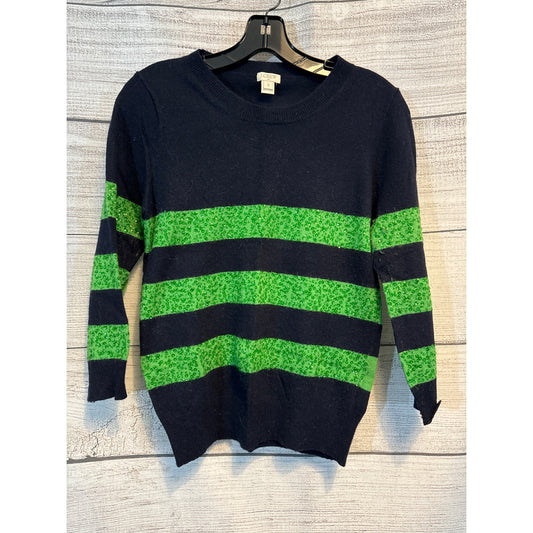 J.Crew Sequin Striped 3/4 sleeve Sweater Size S