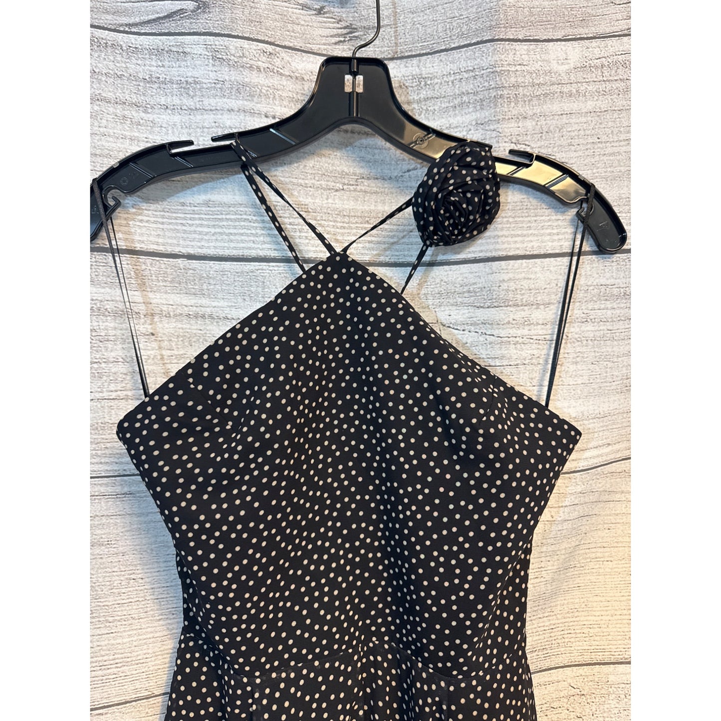 NWT Amanda Uprichard Black Polka Dot Cabrera Dress Size XS