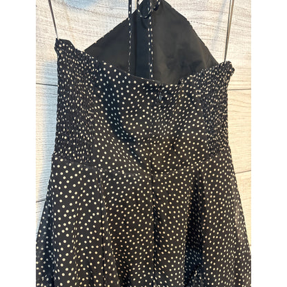 NWT Amanda Uprichard Black Polka Dot Cabrera Dress Size XS