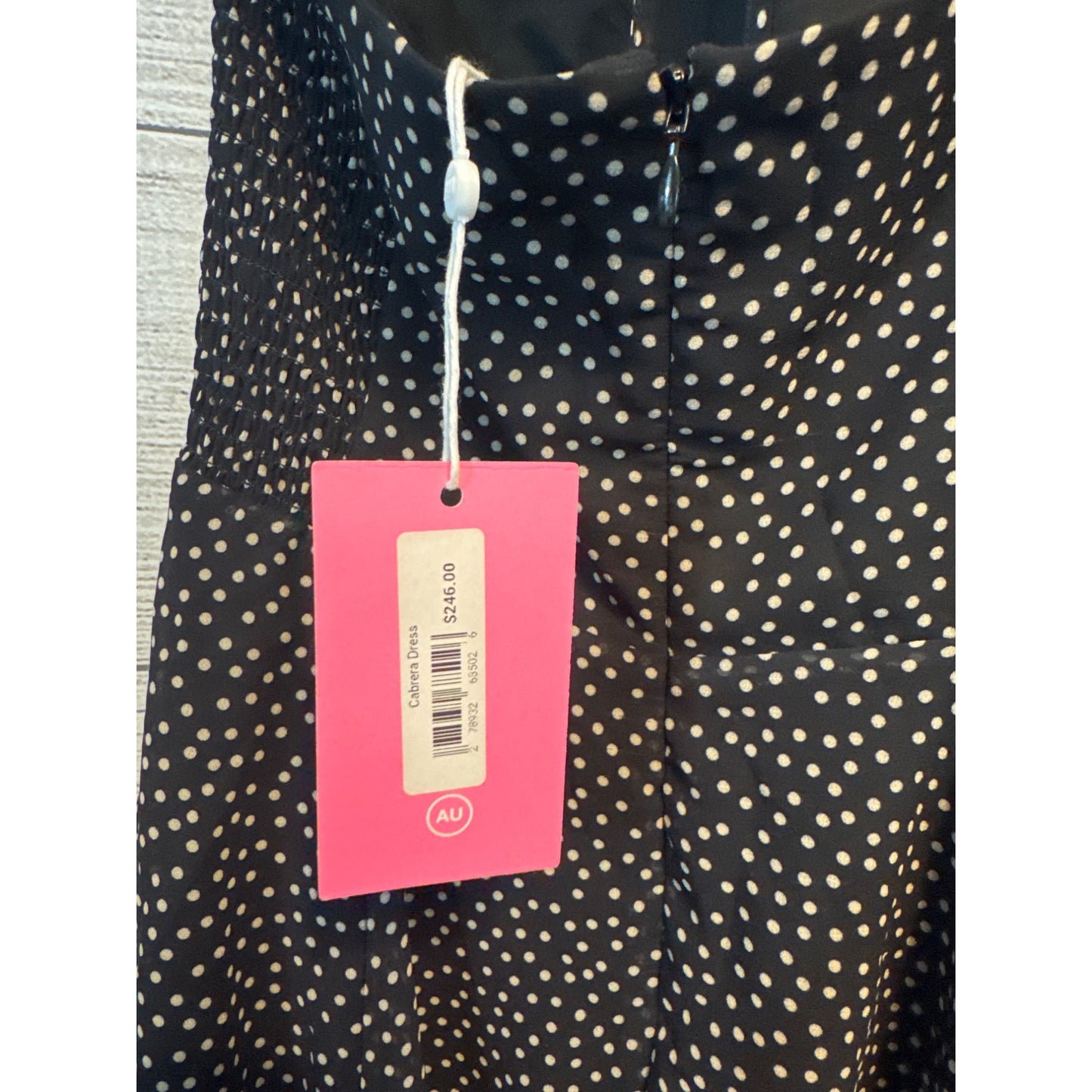 NWT Amanda Uprichard Black Polka Dot Cabrera Dress Size XS