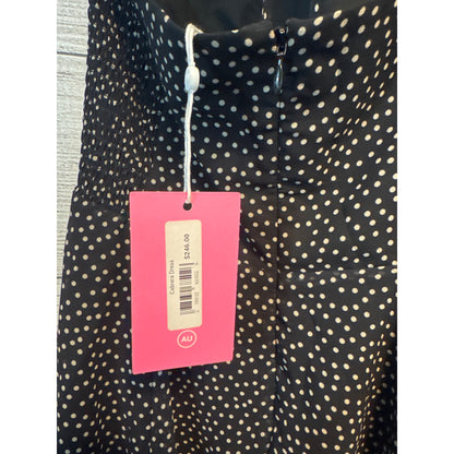 NWT Amanda Uprichard Black Polka Dot Cabrera Dress Size XS