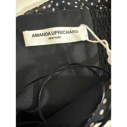NWT Amanda Uprichard Black Polka Dot Cabrera Dress Size XS