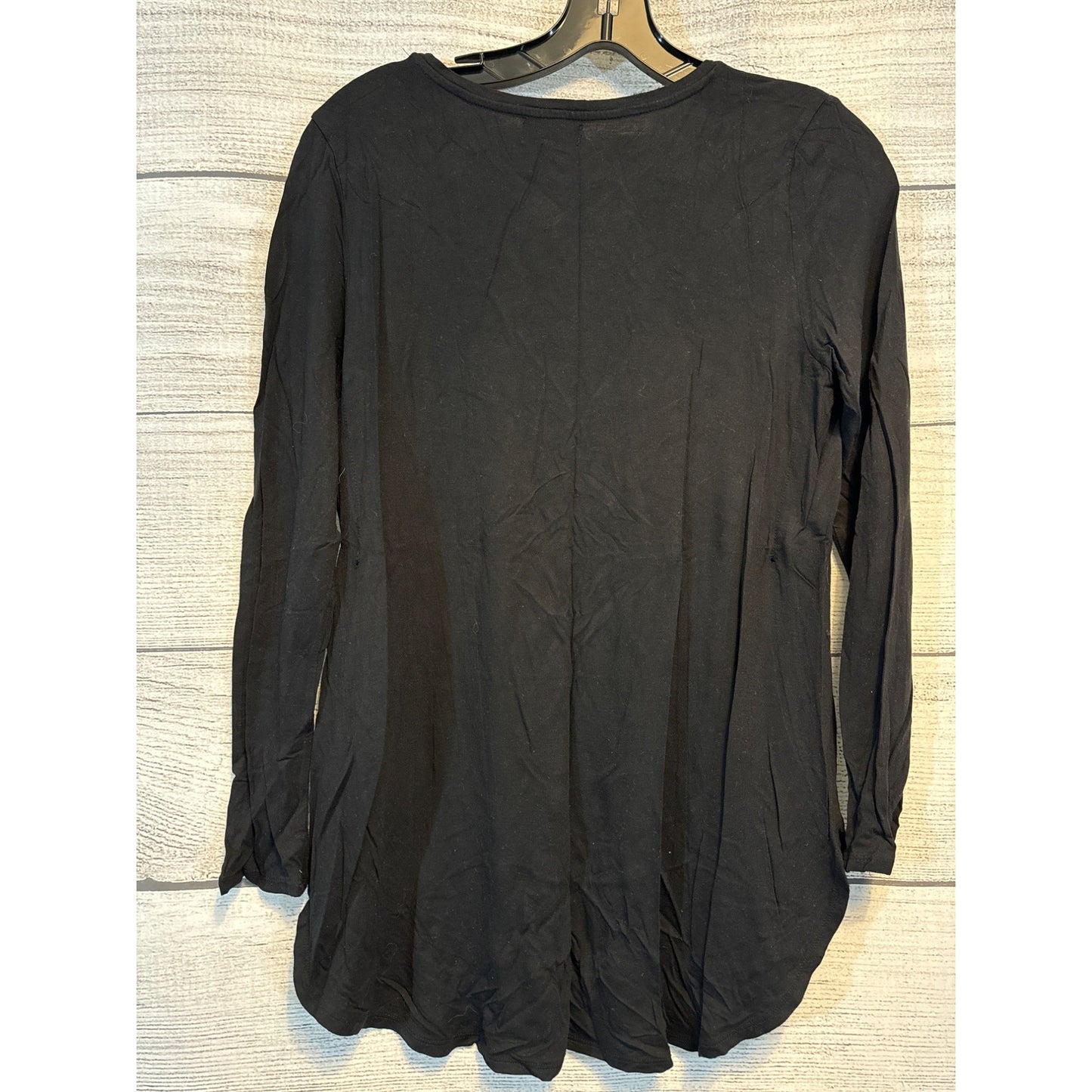 Old Navy Black Long Sleeve Side Slit Top Size S