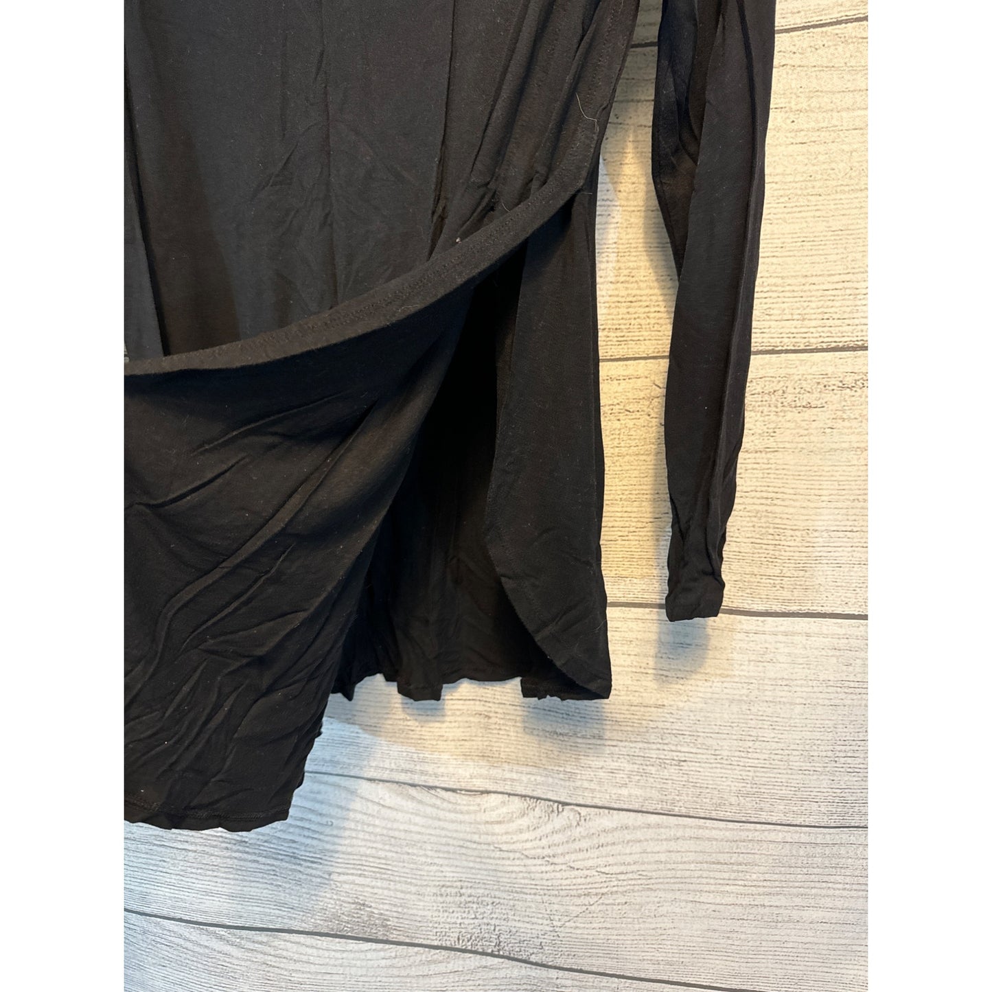 Old Navy Black Long Sleeve Side Slit Top Size S
