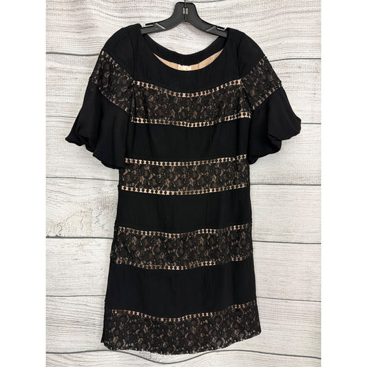 Tracy Reese Anthropologie Lace Panel Dress With Flutter Sleeves & Button Back Size 6
