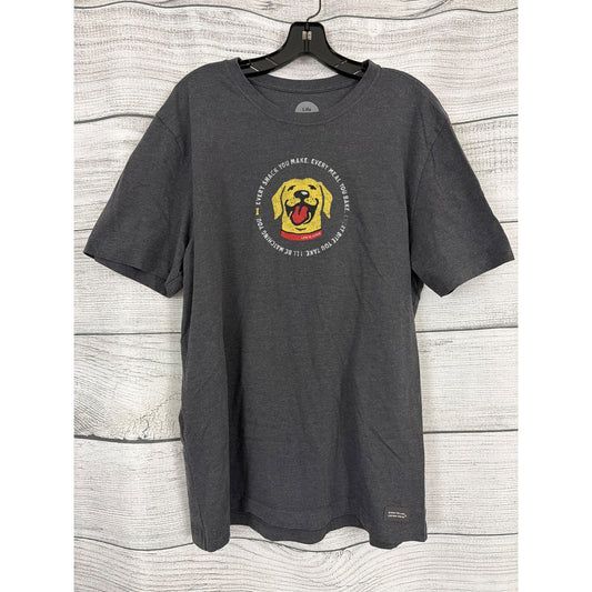 Mens Life Is Good Police "I'll Be Watching You" Dog Crusher Tee Size L