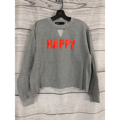 John Eshaya JET Gray "Happy" Sweatshirt Size M/L