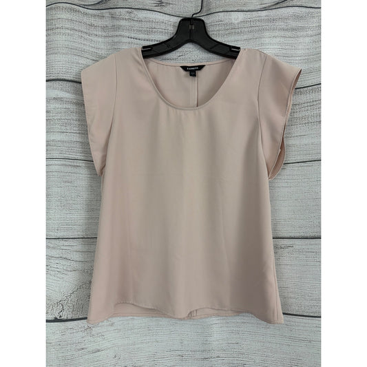 Express Blush Pink Flutter Sleeve Blouse Size S