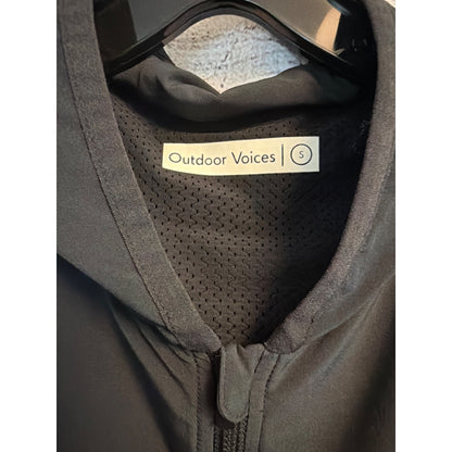 Outdoor Voices Black Lightweight Hooded Jacket Size S