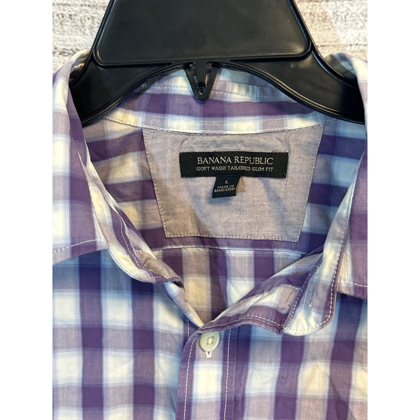 Banana Republic Mens Soft Washed Tailored Button-Down Shirt Slim Fit Size L