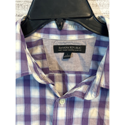 Banana Republic Mens Soft Washed Tailored Button-Down Shirt Slim Fit Size L