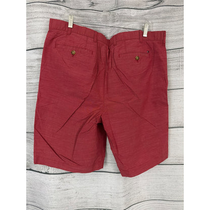 Mens Tommy Hilfiger Red Flat Front Casual Shorts Size 38