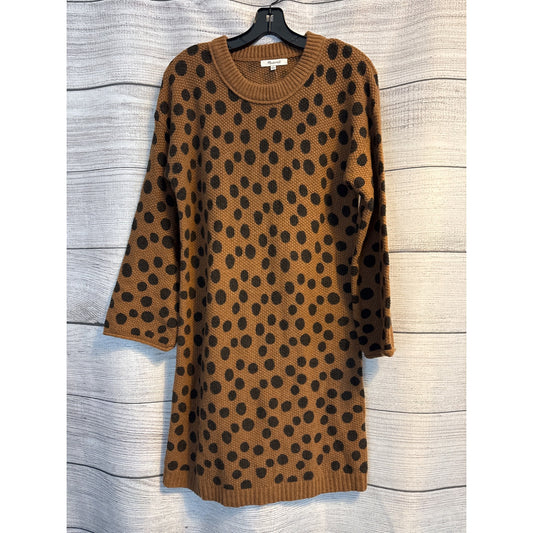 NWT Madewell Brown Polka Dot Sweater Dress Size S