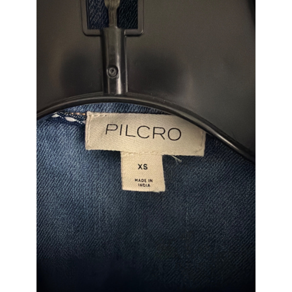 Pilcro Long-Sleeve Ruffled Denim Mini Shirt Dress Size XS