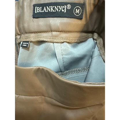 Blank NYC Brown Faux Leather Flare Pants Size M