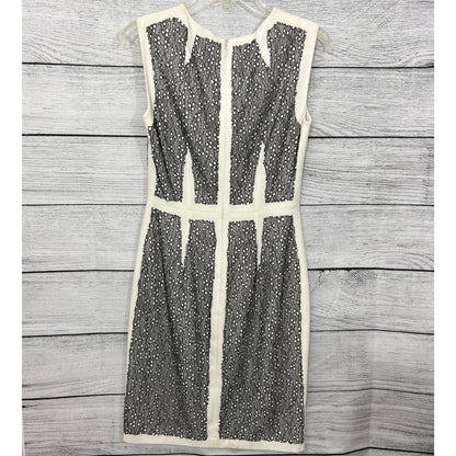 BCBGMaxAzaria White & Black Lace Bodycon Dress, Size 6