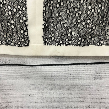 BCBGMaxAzaria White & Black Lace Bodycon Dress, Size 6