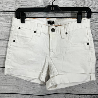 J.Crew White Denim Cuffed Shorts, Size 0