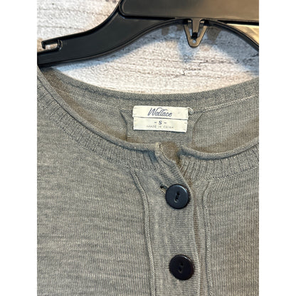 Wallace Gray Button Long Sleeve Top Size S