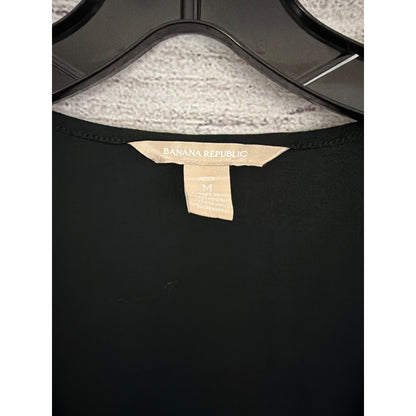 Banana Republic Black Long-Sleeve Faux Wrap Dress Size MP