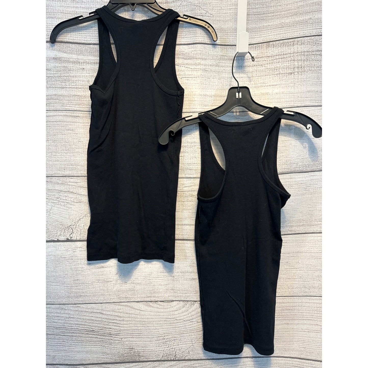 Bundle of 2 Active Black Ribbed Racerback Tank Tops