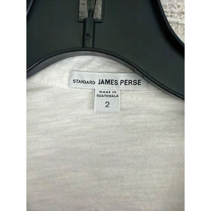 James Perse White Button Front Shirt Size 2/M