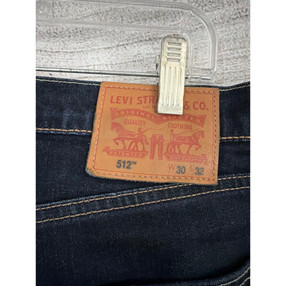 Mens Levis 512 Slim Taper Fit Dark Wash Denim Jeans W30 L32