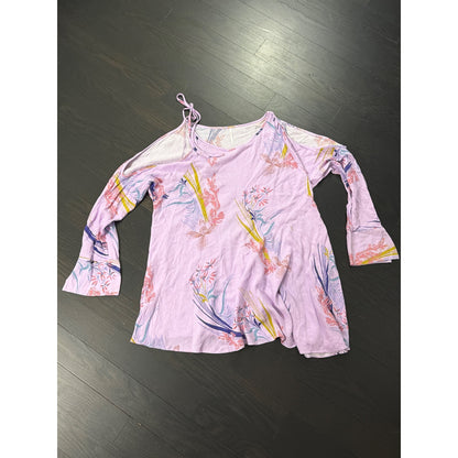 Free People Clear Skies Cold Shoulder Floral Tunic Size M