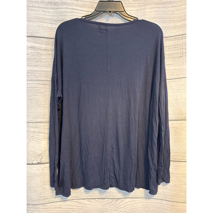 Vince Classic Long Sleeve Navy Tee Shirt Size S