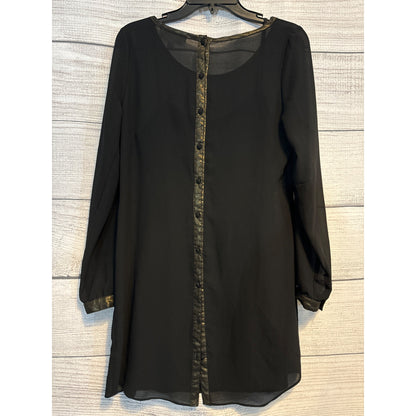 Olive & Oak Women's Button-Front Black Dress S