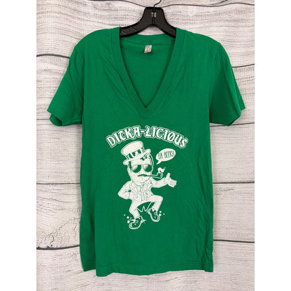 American Apparel V-Neck Chicago Bears Ditka-Licious Da Beers T-shirt Size S