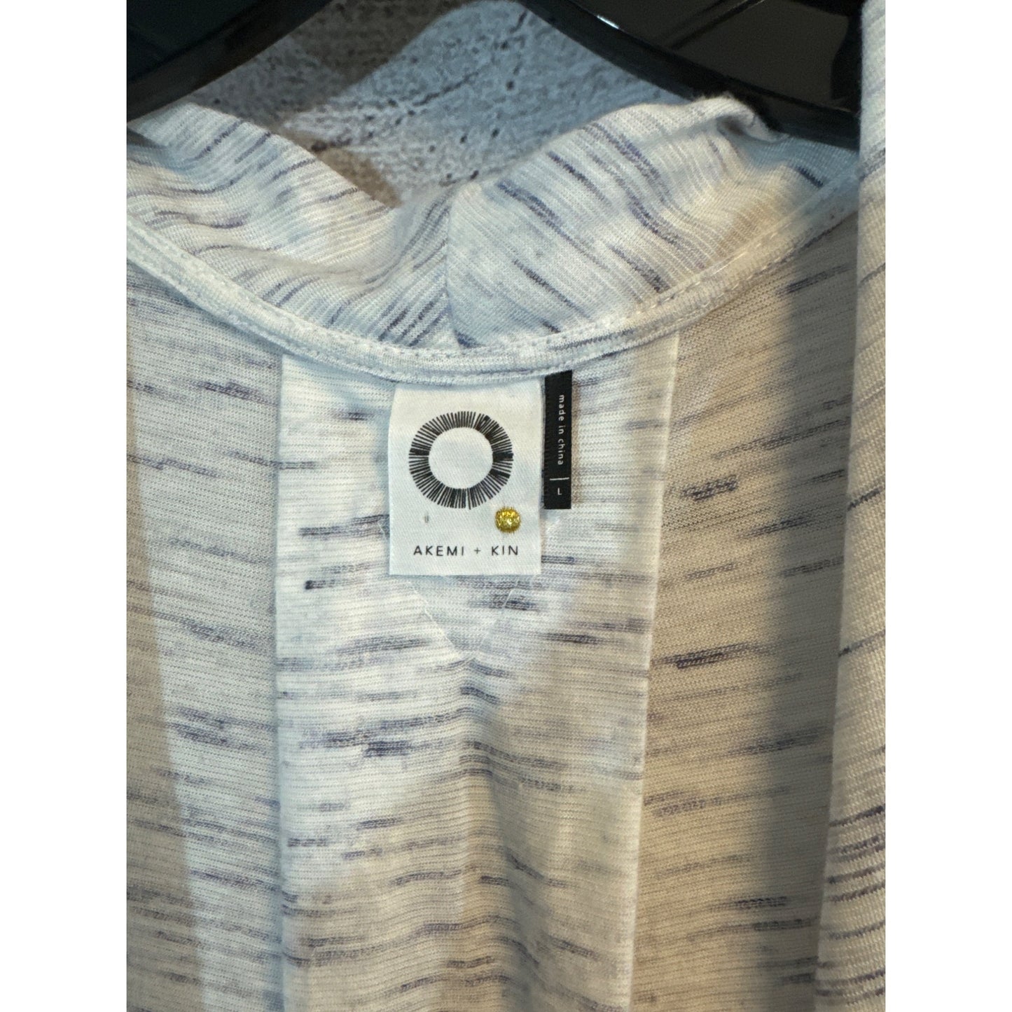 Anthropologie Akemi + Kin Long Sleeve Draped Front Marbled Top Size L