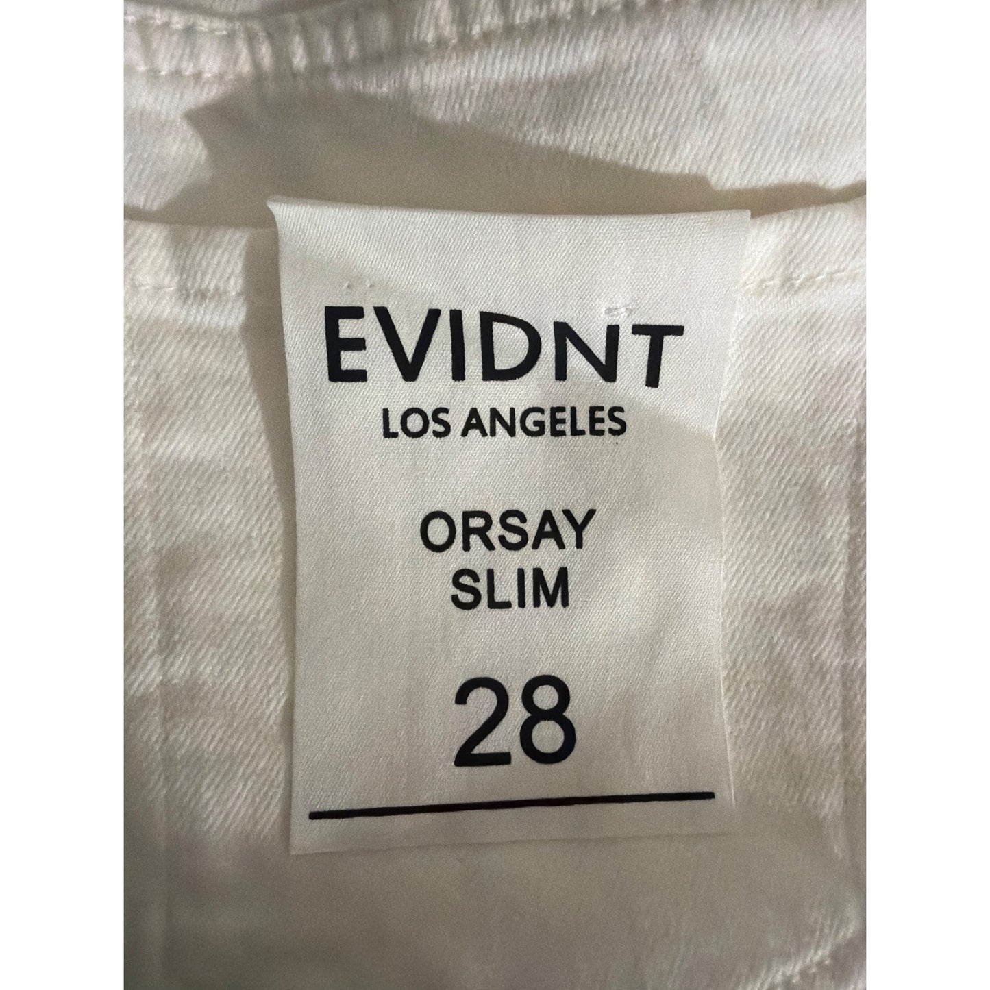 Evidnt Los Angeles Orsay Slim White Jeans Size 28