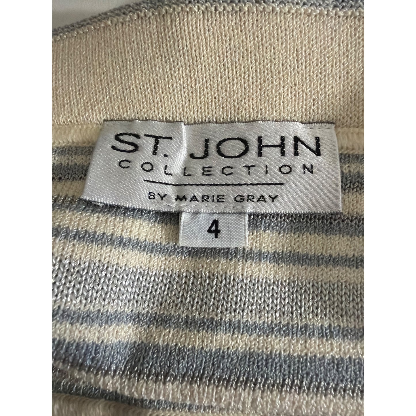 St. John Collection By Marie Gray Vintage Striped Knit Pencil Skirt Size 4