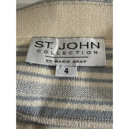 St. John Collection By Marie Gray Vintage Striped Knit Pencil Skirt Size 4